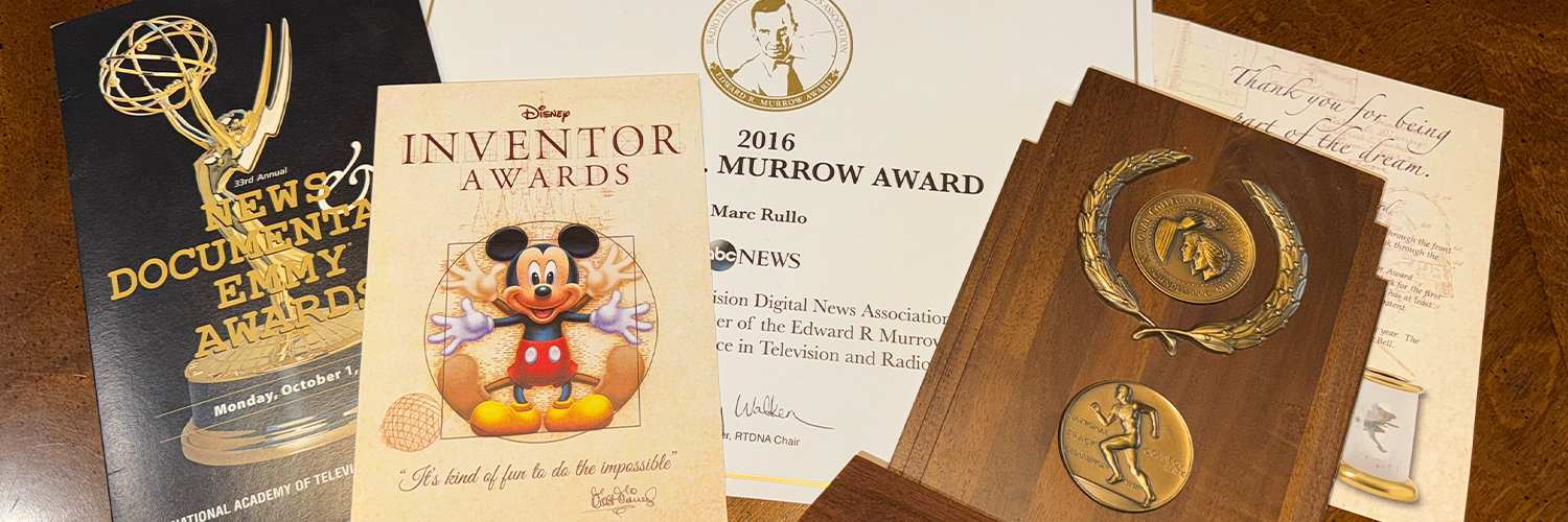 A collection of materials associated with various honors and awards